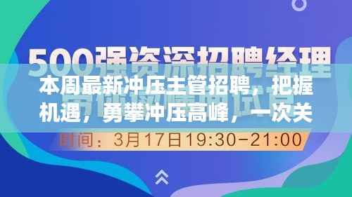 冲压高峰成长之旅,最新冲压主管招聘启事,自信与机遇的双重召唤