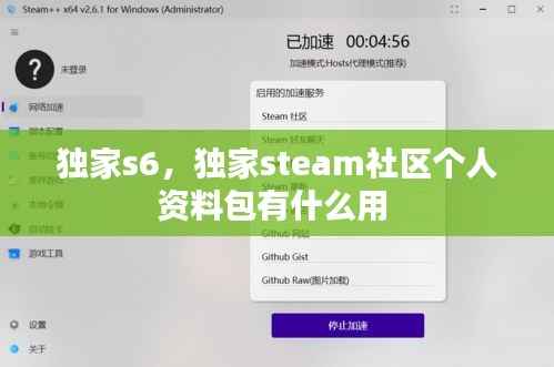 独家s6，独家steam社区个人资料包有什么用 