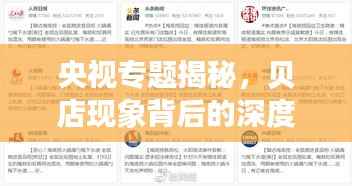 央视专题揭秘，贝店现象背后的深度解析
