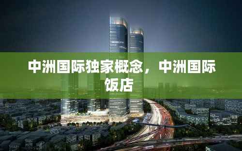 中洲国际独家概念，中洲国际饭店 