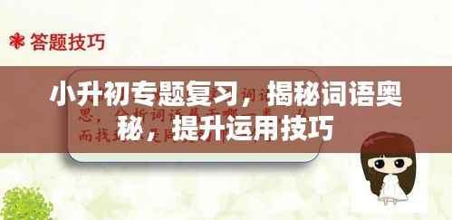 小升初专题复习,揭秘词语奥秘,提升运用技巧