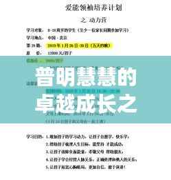 普明慧慧的卓越成长之路,最新动态展现持续进步