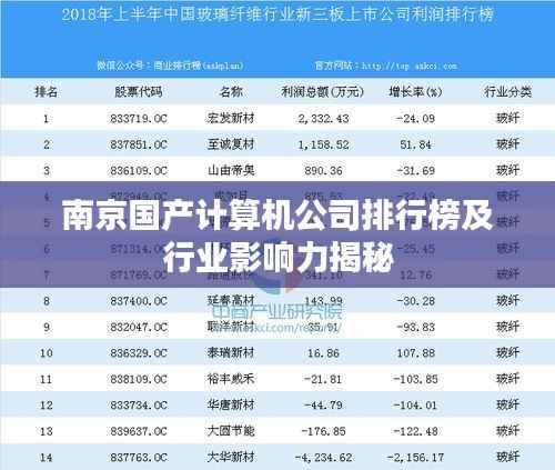 南京国产计算机公司排行榜及行业影响力揭秘