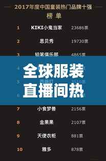 全球服装直播间热门排名榜单揭晓!