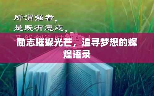 励志璀璨光芒,追寻梦想的辉煌语录