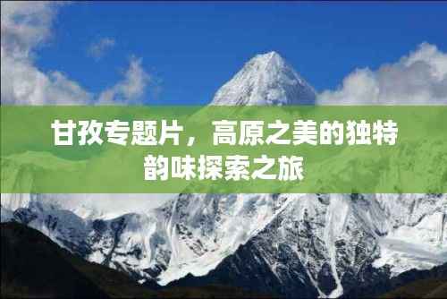 甘孜专题片,高原之美的独特韵味探索之旅