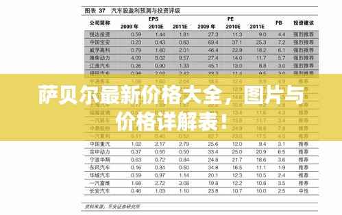 萨贝尔最新价格大全，图片与价格详解表！