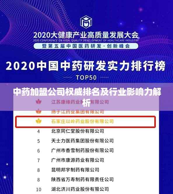 中药加盟公司权威排名及行业影响力解析